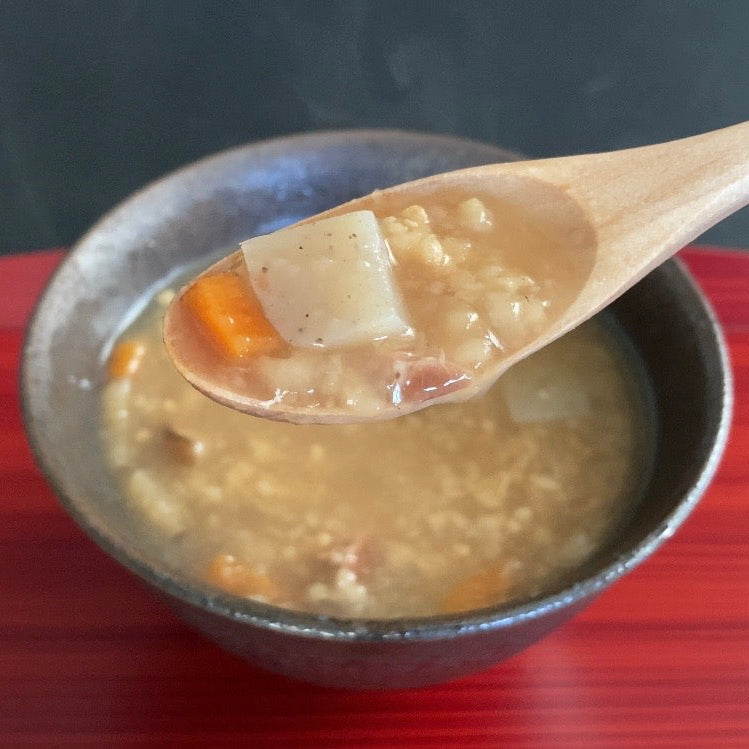 伊達鶏の筑前煮風〜自然玄米雑炊