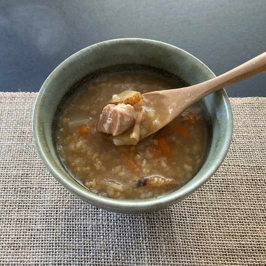 伊達鶏の筑前煮風〜自然玄米雑炊