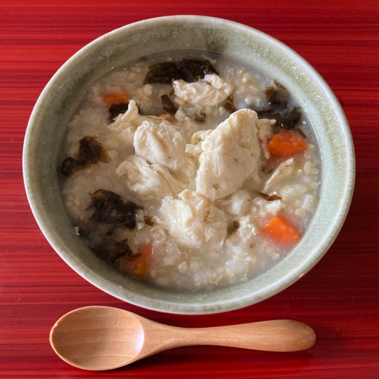 自然栽培玄米 × 有精卵 × 磯海苔 × 天然だし